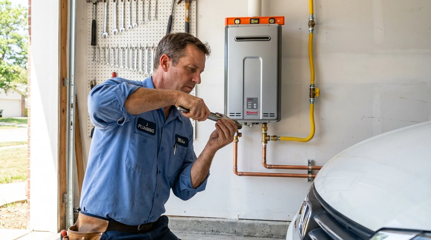 Tankless water heater installation by a Johns Plumbing LLC plumber in Dallastown